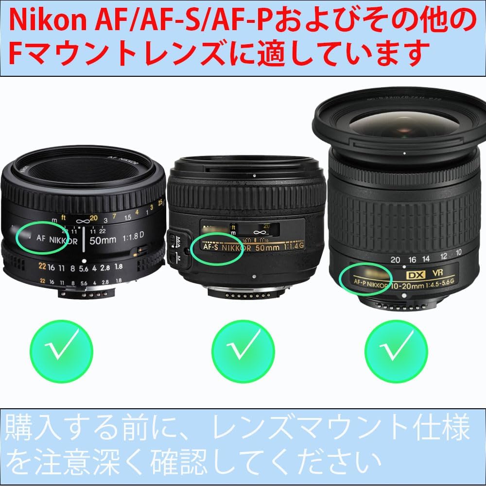 Nikon F-Mount SLR Camera Protection Kit | 3-Piece Body Cap & 3-Piece Rear Lens Cap + 2-Piece Hot Shoe Cover with Level | ABS Dustproof & Moisture-Proof | D850 D810 D750 D500 D7500 D3500 D5 D1 Df and