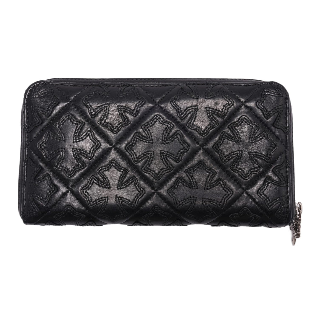 CHROME HEARTS 'QUILTED CEMETERY CROSS' LONG WALLET