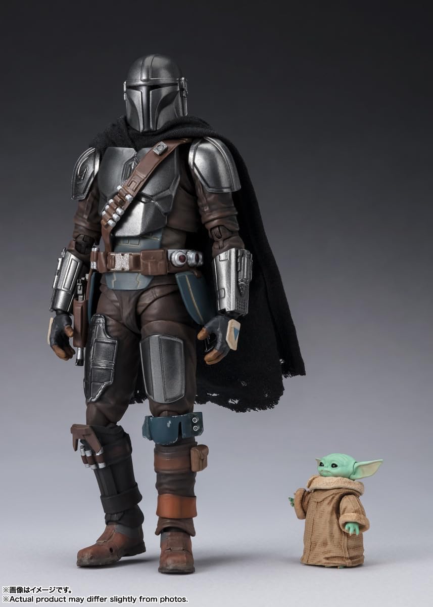BANDAI SPIRITS S.H. Figuarts Star Wars The Mandalorian Approx. 5.9 inches (150 mm), ABS & PVC & Fabric, Pre-painted Action Figure