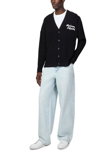 MAISON KITSUNE ハンドライティング コンフォート リブ編み カーディガン - Image 2