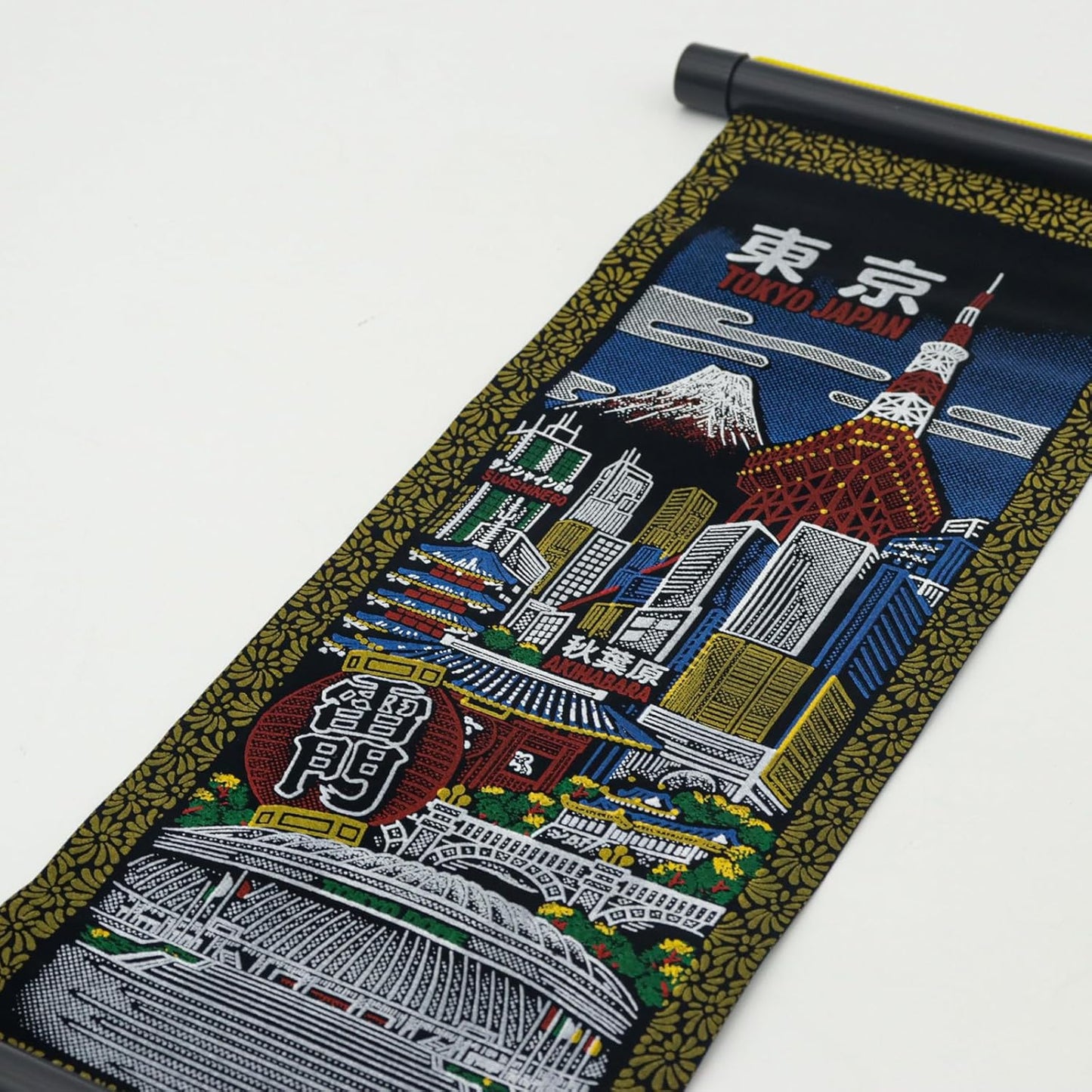 Japanese Souvenir Wall Scroll Tokyo Bean (Height 16.1 x Width 7.1 inches (41 x 18 cm), Made in Japan, Pennant Material, Lightweight and Compact