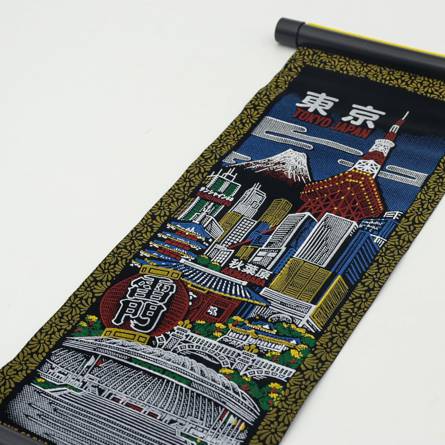 Japanese Souvenir Wall Scroll Tokyo Bean (Height 16.1 x Width 7.1 inches (41 x 18 cm), Made in Japan, Pennant Material, Lightweight and Compact