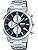 Casio MTP-E510 Series Standard Men's Watch, 1/10 Second Chronograph, Quartz, Overseas Model, Black x Silver MTP-E510D-1A2V, Bracelet Type