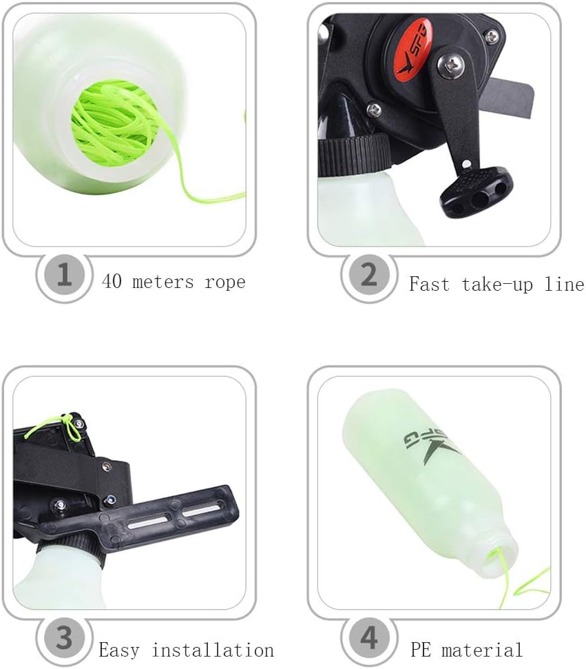 Bow Fishing Reel Spincast Reel Bow Fishing Tool Accessories 40M Archery Hunting Fishing Rope for Recvrve and Compound Bow