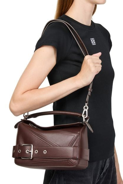 LOEWE Small Puzzle Biker bag in shiny calfskin - Image 2