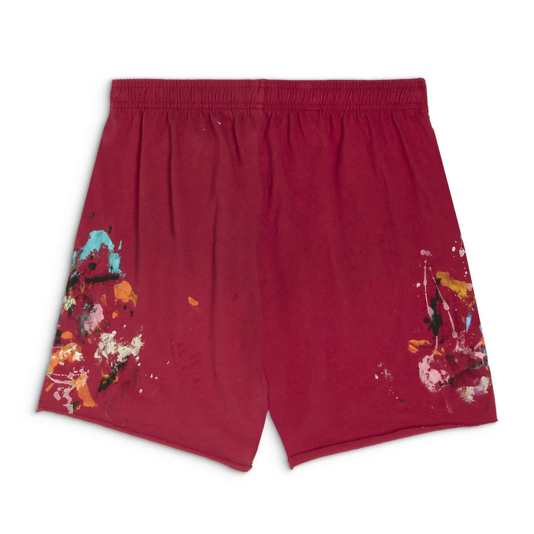 GALLERY DEPT 'INSOMNIA' RED PAINTED SHORTS
