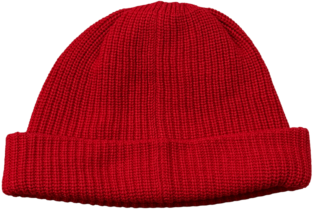 CHROME HEARTS 'TRIPLE STAR PATCH' RED KNIT BEANIE