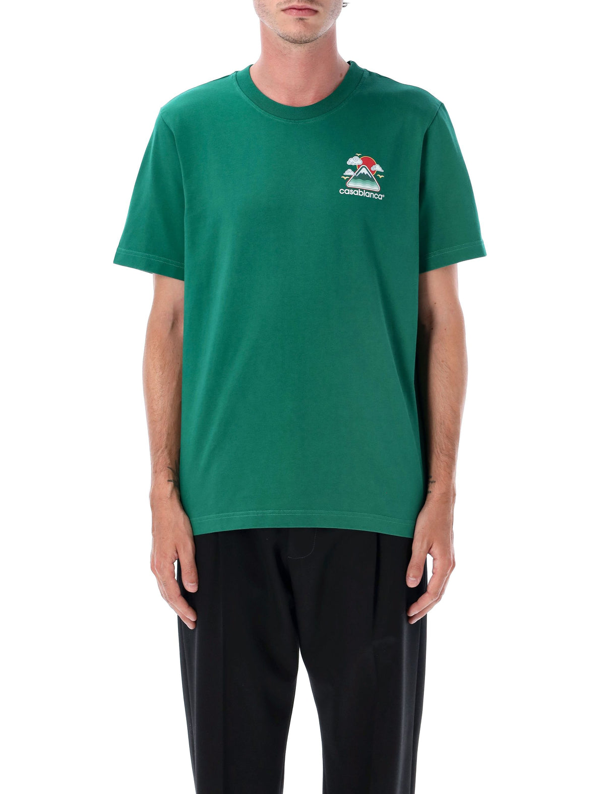 Casablanca カサブランカTシャツとポロスグリーン - Image 2