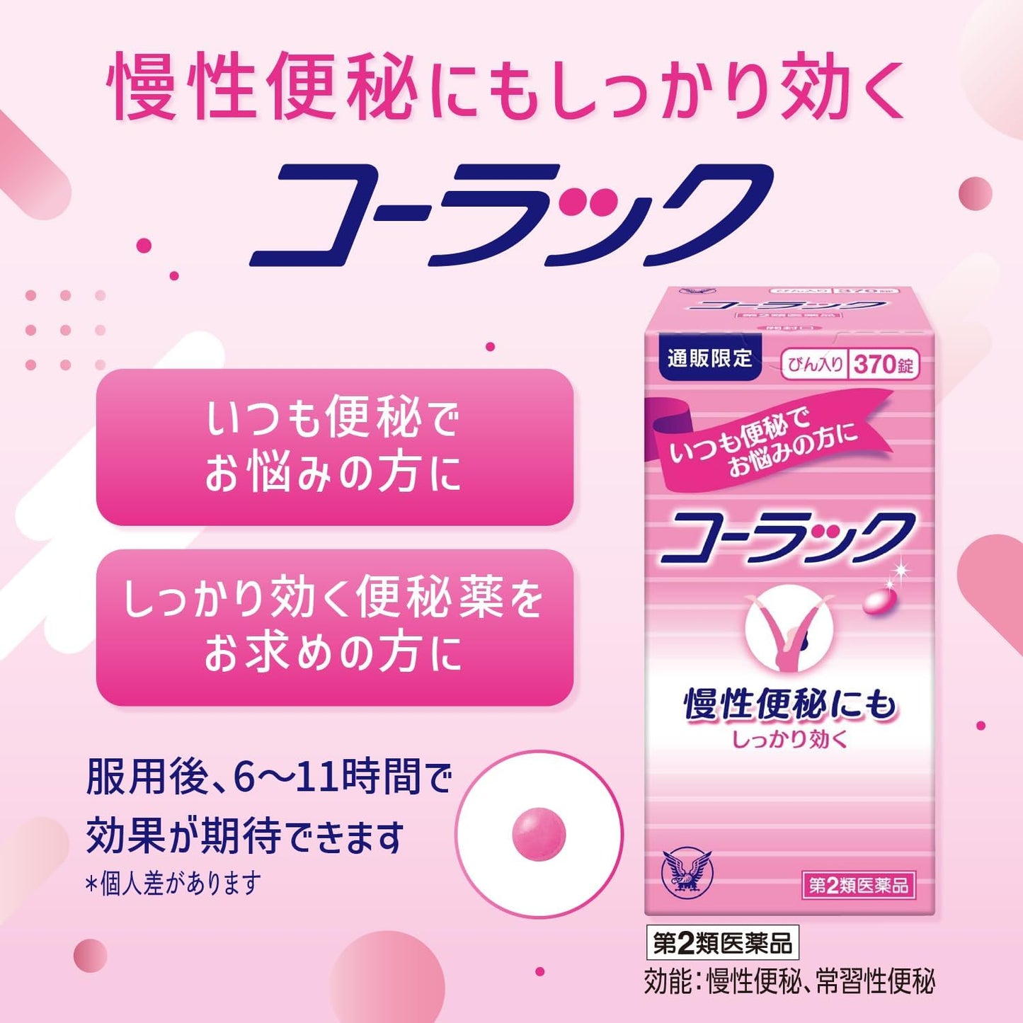 【第2類医薬品】コーラック 370錠