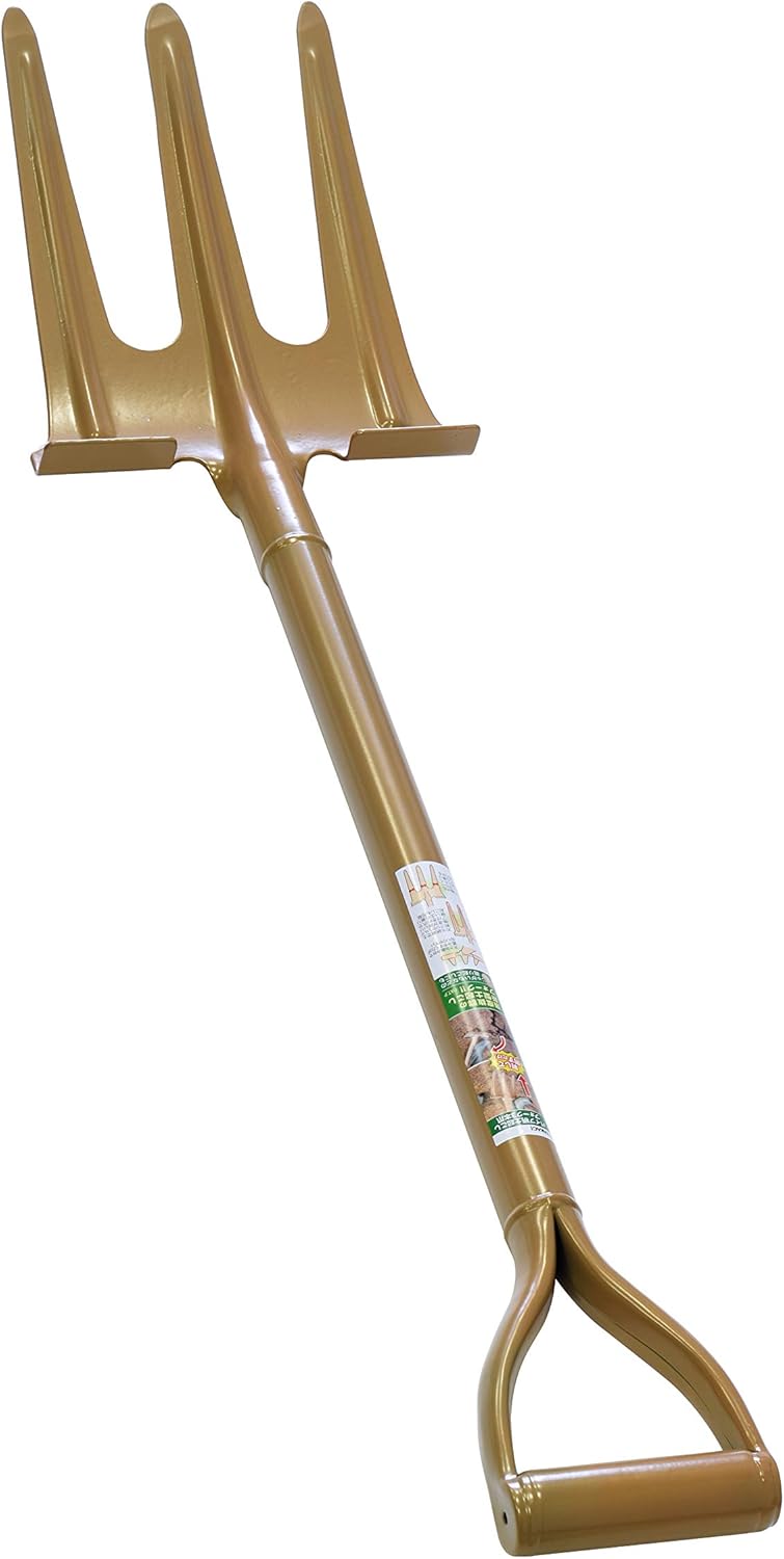Takagi Pipe Handle Soil Fork, 3 Claws, For Digging Soil