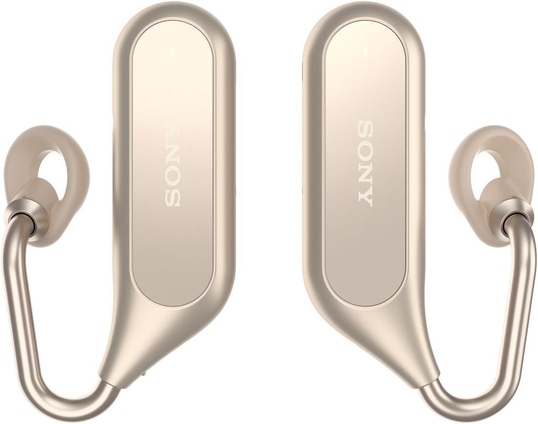 ソニー 完全ワイヤレスイヤホン Xperia Ear Duo XEA20JP : オープンイヤー ボイスアシスタント機能 クアッドビームフォーミングマイク搭載 2018年モデル ゴールド XEA20JP N