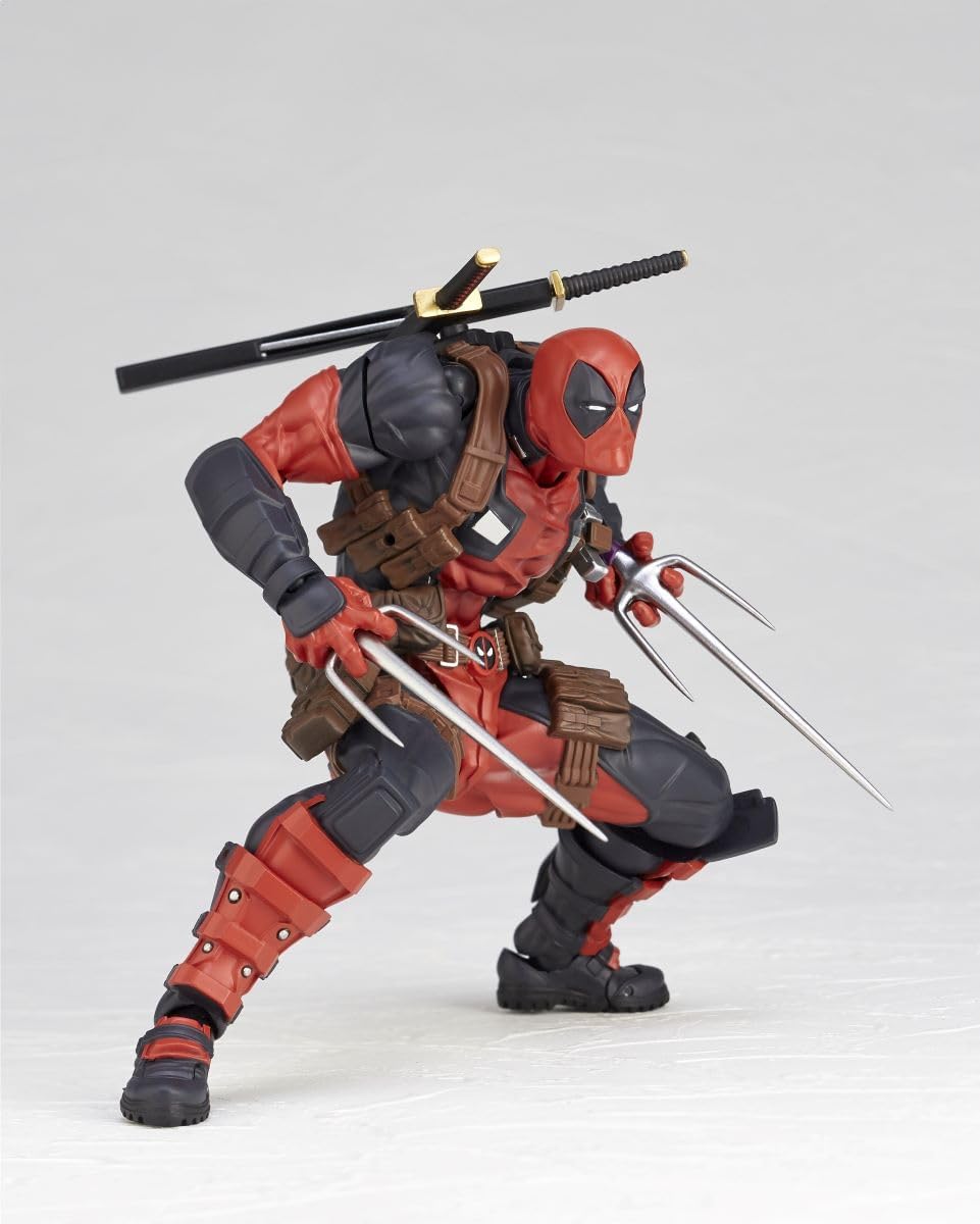 Kaiyodo Revoltech Amazing Yamaguchi Deadpool Ver. 2.5, Total Height: Approx. 6.7 inches (170 mm), Non-scale, PVC & ABS, Painted Action Figure