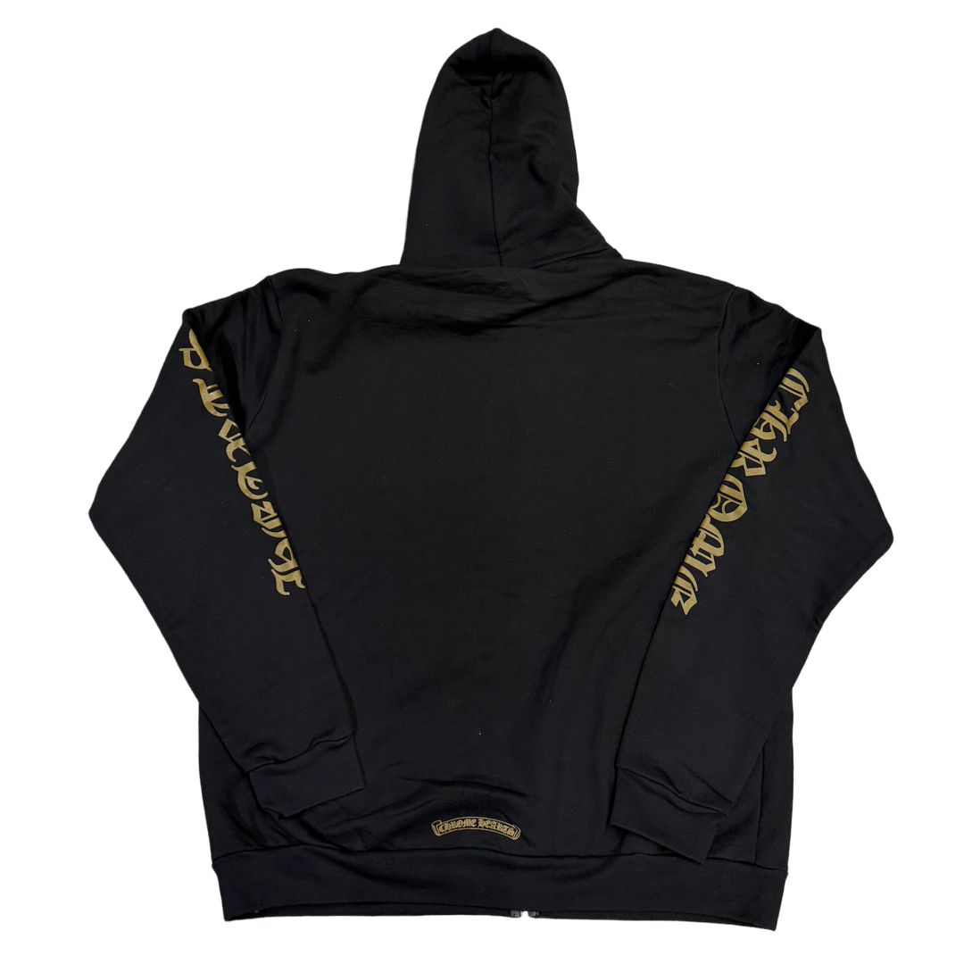 CHROME HEARTS 'OLIVE' VERTICAL LOGO ZIP-UP