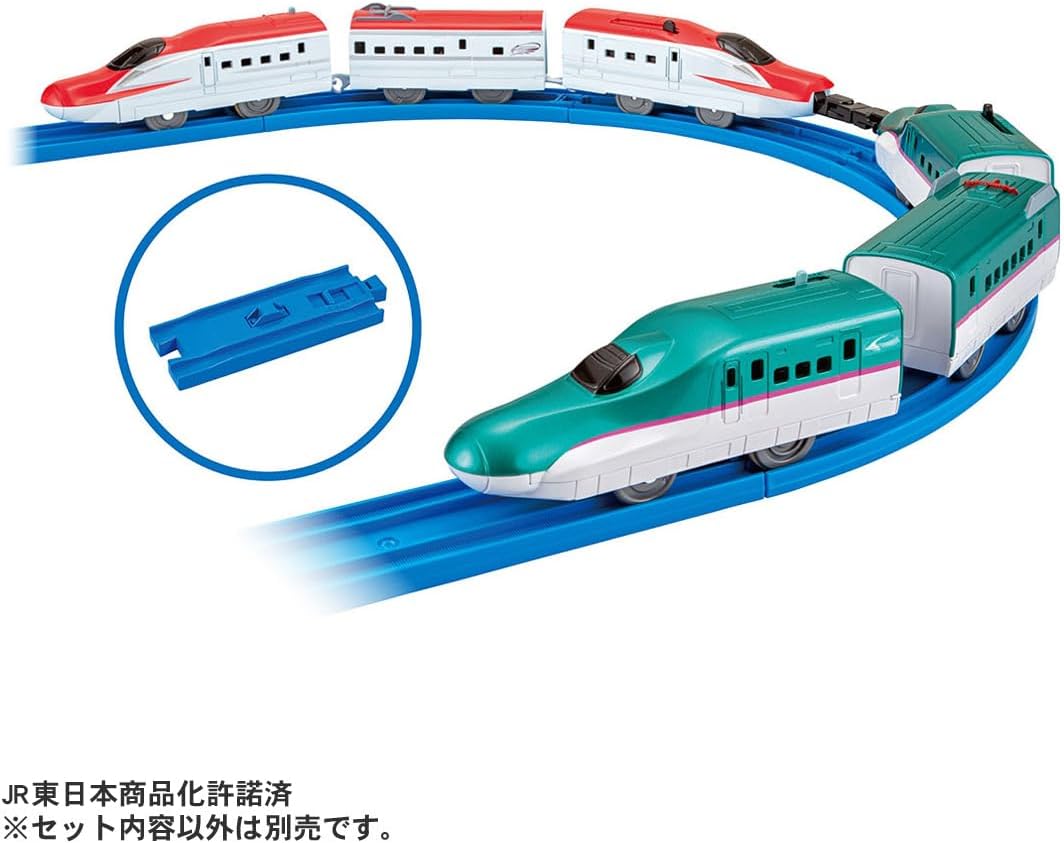 Takara Tomy Plarail E5 Shinkansen & E6 Shinkansen Gacha Gacha Link Set Train Toy Vehicle Set for Ages 3 and Up