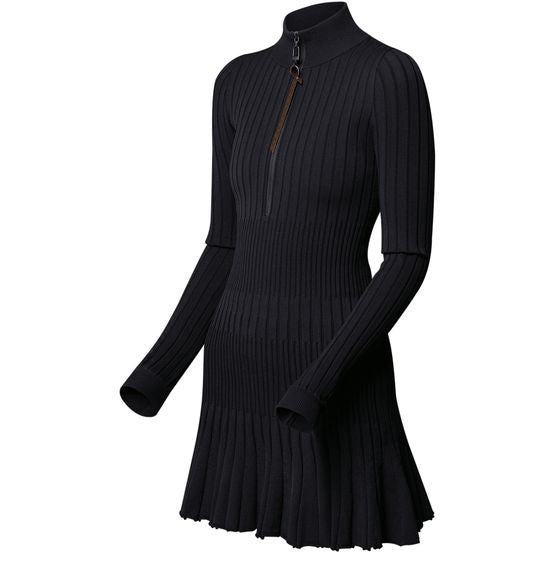 LOUIS VUITTON Long-Sleeved Rib-Knit Dress - Image 2