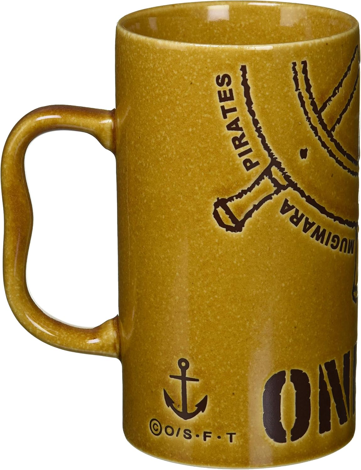 金正陶器(Kaneshotouki) アニメ 「 ワンピース(ONE PEICE) 」 海賊旗 撥水 ジョッキ 600ml 茶色 122196