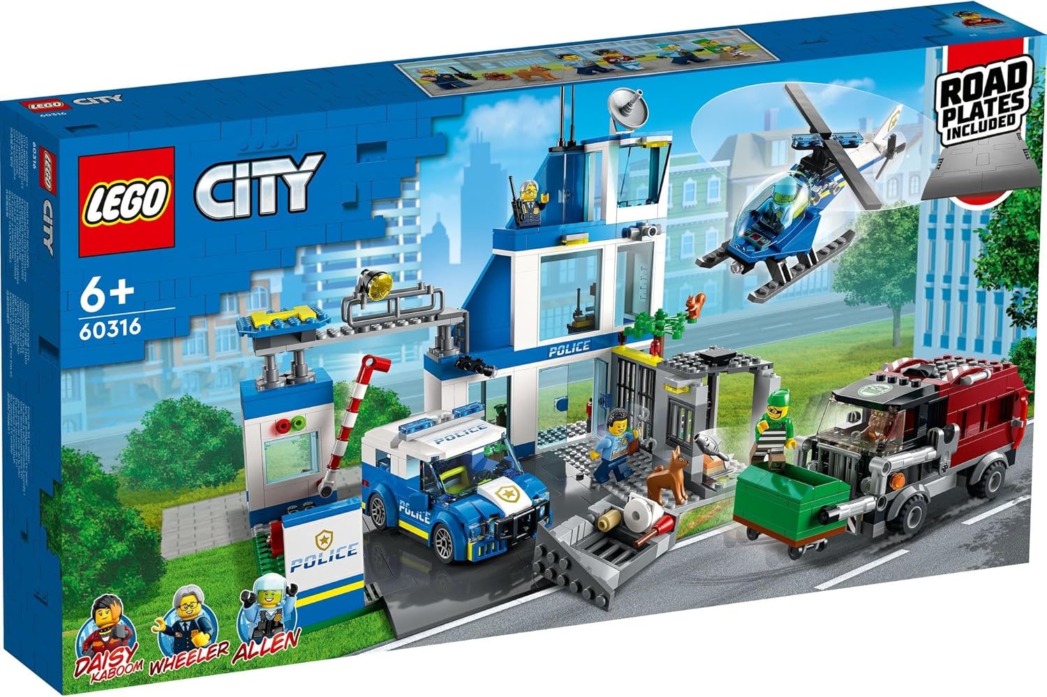 LEGO City Police Station 60316 Toy Blocks, Present, Birthday Gift, Educational Toy, For Boys and Girls, 6, 7, 8, 9 Years Old, Town Building, Patrol Car, Police