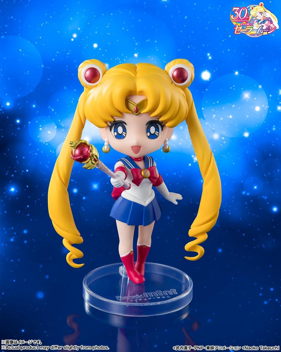 TAMASHII NATIONS Figuarts Mini Sailor Moon R - Crystal Star Compact Edition, Approx. 3.5 inches (90 mm), PVC & ABS Pre-painted Action Figure