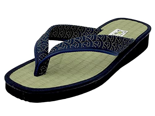 Daimei Shokai Men's Nose Strap Tatami Folding Japanese Pattern Japanese Style Sandals