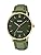 Casio MTP-VT01 Series Quartz Men's Watch, Gold x Green Leather MTP-VT01GL-3B, Formal