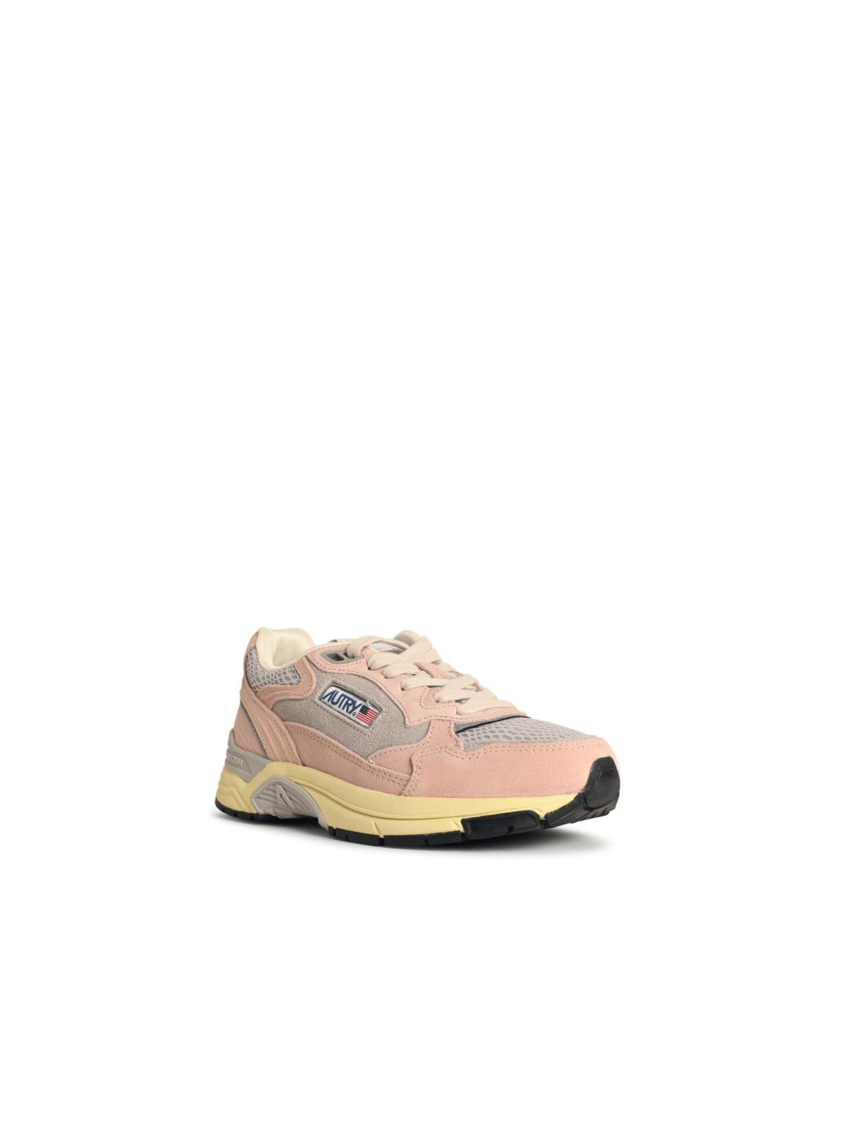 Autry 'Hyperway Low' 'Powder'メッシュとスエードスニーカーと銀 - Image 2