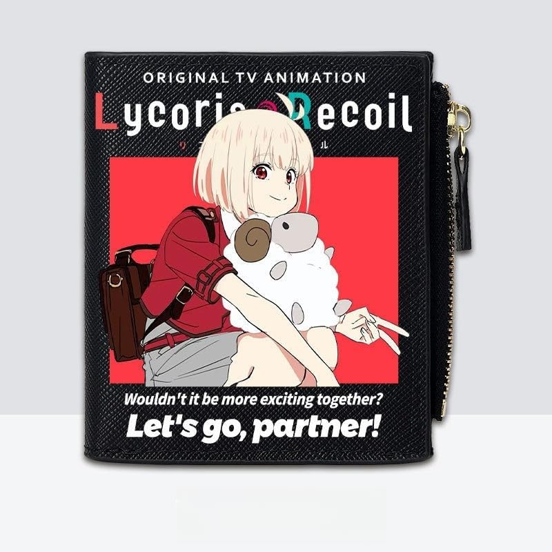 Licorice Recoil Goods Wallet, Bill Compartment, PU Leather, Cute, Card Holder, Card Holder, Anime, Anime Goods, Game Goods, Game, Portable, Convenient, Lightweight, Mole Goods, Large