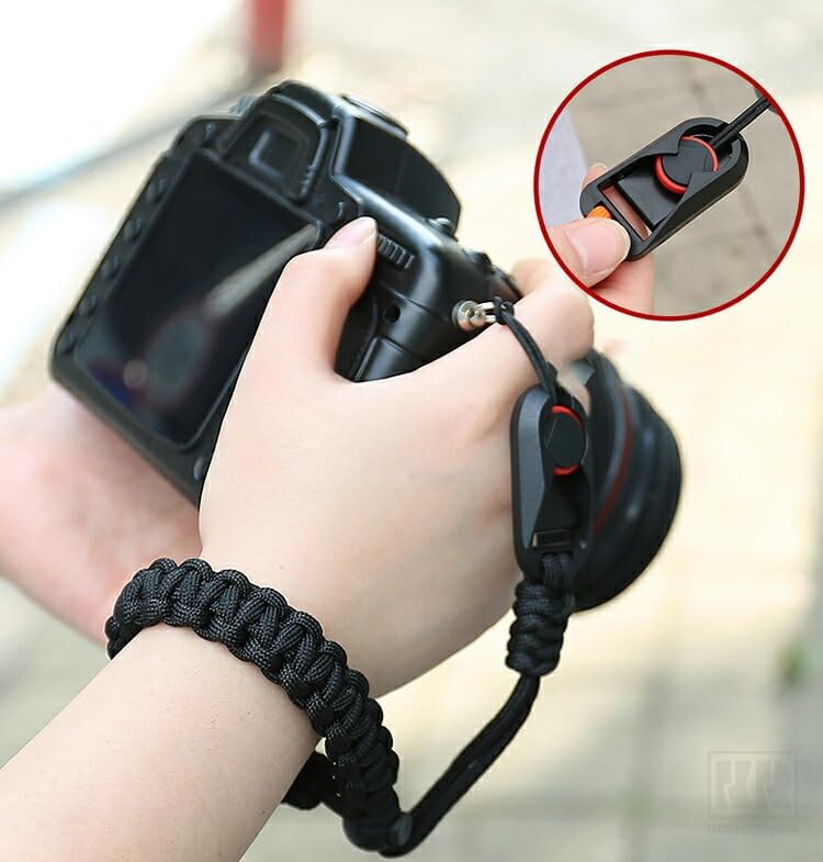 [LUNBER-ARMOR] For Nikon ZR Z5II Z30 zfc coolpix p1100 Strap Z50 zf Z5 Z7II Z8 Hand Strap Drop Protection One Hand Wrap Wrist SLR Wrist Strap Easy Detachable Nikon SLR Camera (Grey)