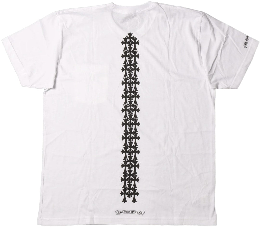 CHROME HEARTS 'CROSS SPINE' WHITE TEE