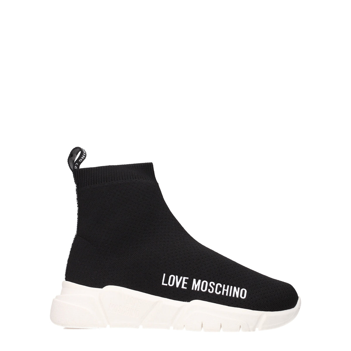 Moschino モスキーノスニーカーの女性布地黒/白が大好きです - Image 2