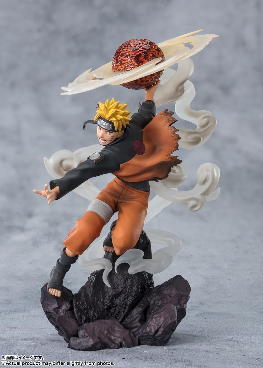 Figuarts Zero Naruto Shippuden (Super Fierce Battle), Naruto Uzumaki - Senpo & Fukai Shuriken, Approx. 9.4 inches (240 mm), PVC & ABS, Painted Finished Figure