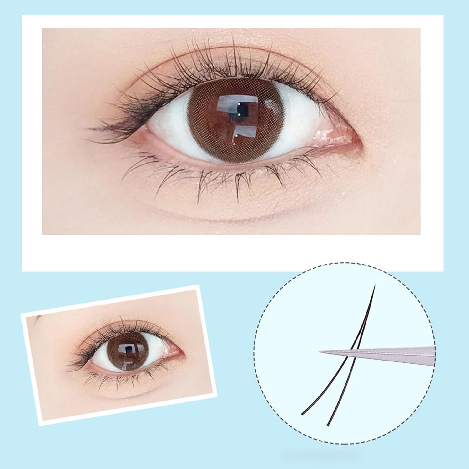 Lower False Eyelashes, V Shape, 0.3 inches (7 mm), Partial False Eyelashes, Natural Type