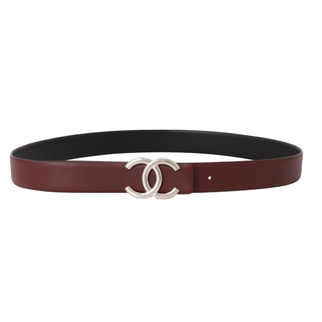 CHANEL REVERSIBLE INTERLOCKING CC LEATHER BELT