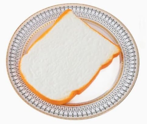 【3枚セット】食パン 食品サンプル リアル フェイクフード パン模型 トースト 撮影小物 ディスプレイ用 カフェ 店舗装飾 インテリア (3, ホワイト)