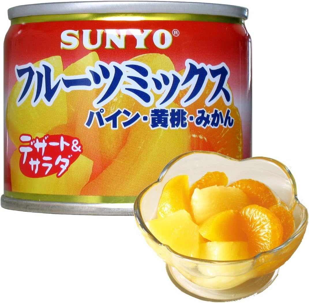 【12 Can Set】Sanyo-do Canned Fruit Fruit Mix 130g (Shelf Life 3 Years from Production Date) EO8 Number Long-Term Storage Portable Food Canned Goods