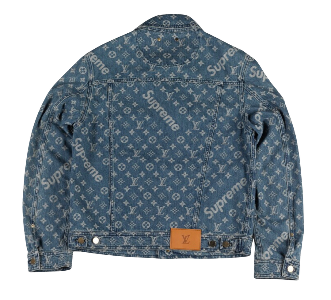 SUPREME X LOUIS VUITTON JACQUARD DENIM TRUCKER JACKET