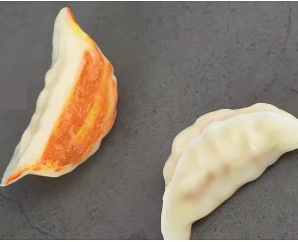 Realistic Appearance: Food Sample, Set of 10, Dumplings, Baked Dumplings, Chinese Cuisine, Life-Sized, Total Length: 2.4 inches (6 cm), Realistic Fake, Interior Display