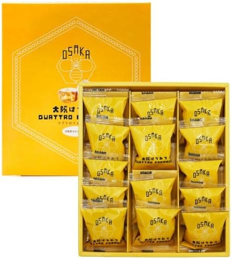 Uses honey, produced in Osaka. Osaka Honey Quattro Formage 14 Pieces Gullet Cookies