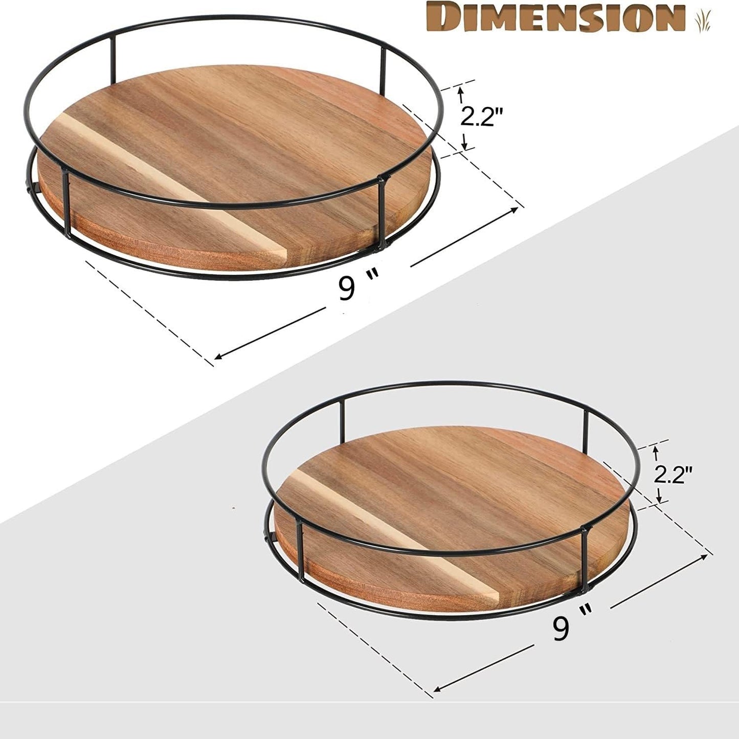 Multi-Function Rotating Storage Case, Natural Wood, Rotating Condiment Rack, Kitchen Spice Rack, Food Storage Tray, Refrigerator Storage Box, Cosmetics & Small Item Storage, Divider, Space-Saving