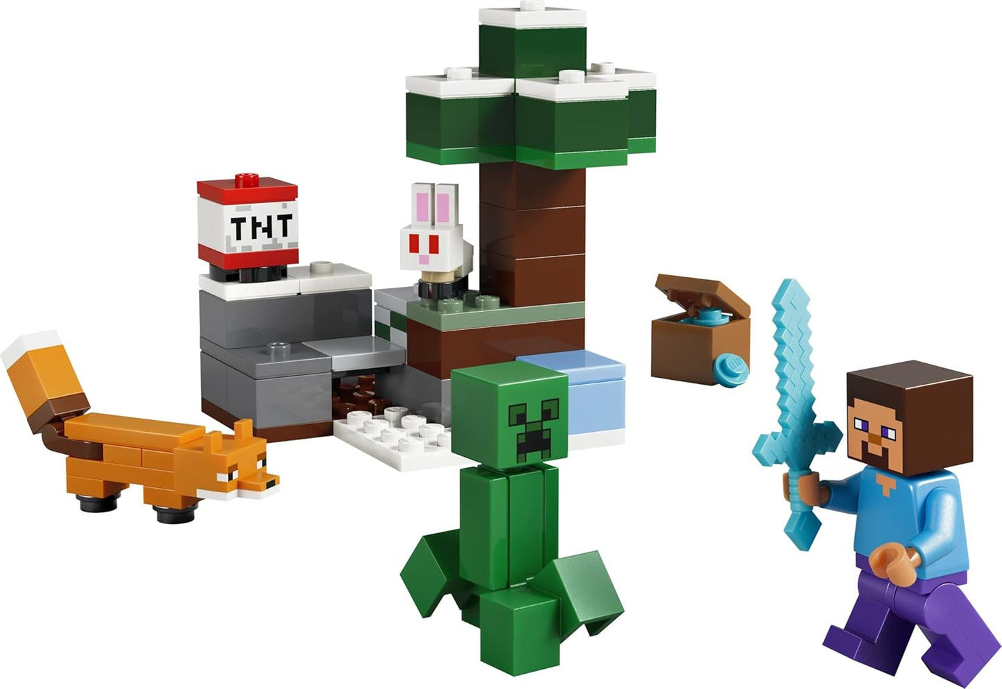 Lego Minecraft Steve Tiga's Adventure Toy Birthday Present Blocks Educational Toy for Boys Girls Children 6 7 8 9 Years Old Game Pretend Play Pretend Play Pretend Play