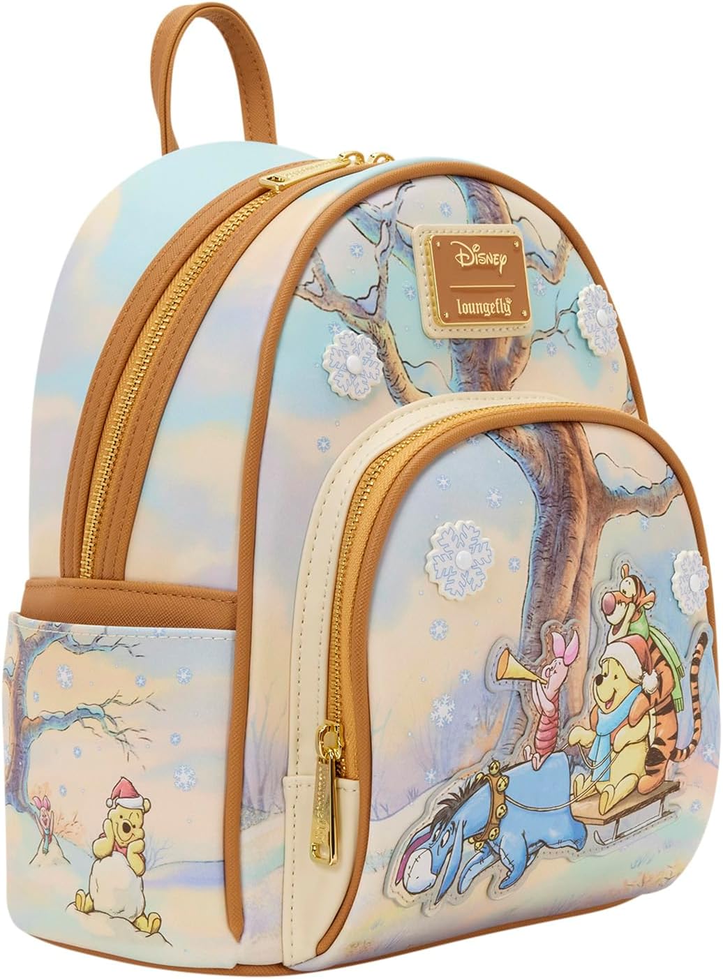 Loungefly - Disney - Winnie The Pooh - Winter Sledding Scene - Mini Backpack - Cute Bag to Collect - Gift Idea - Official Products