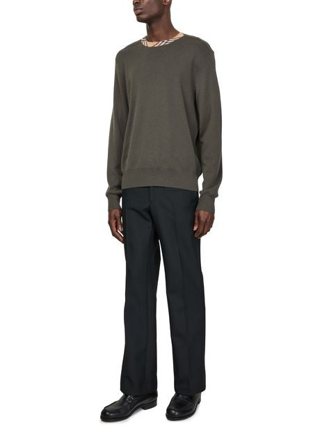 BURBERRY Check round-neck sweater - Image 2