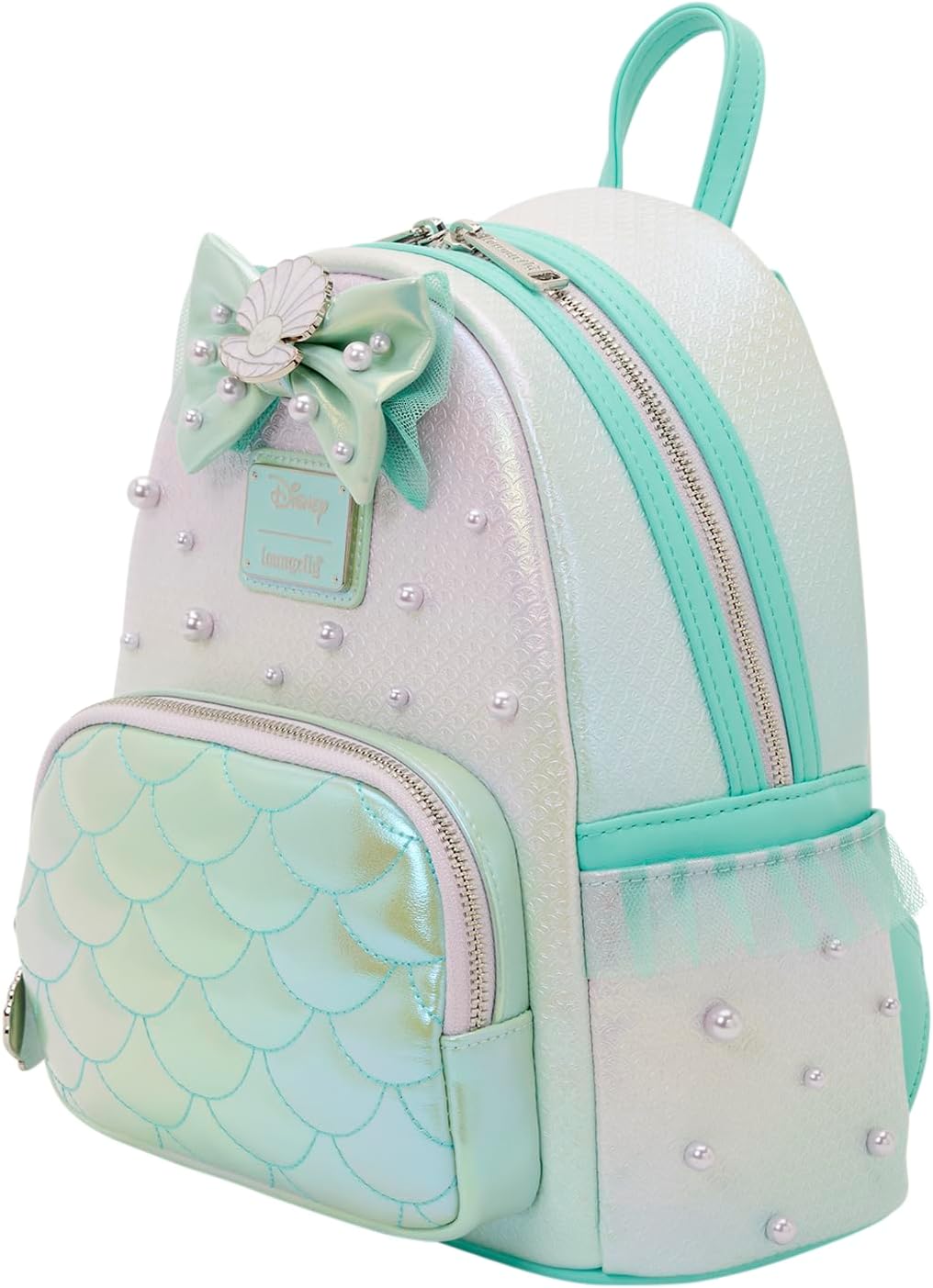 Loungefly Mini mochila de perlas iridiscentes de la Sirenita