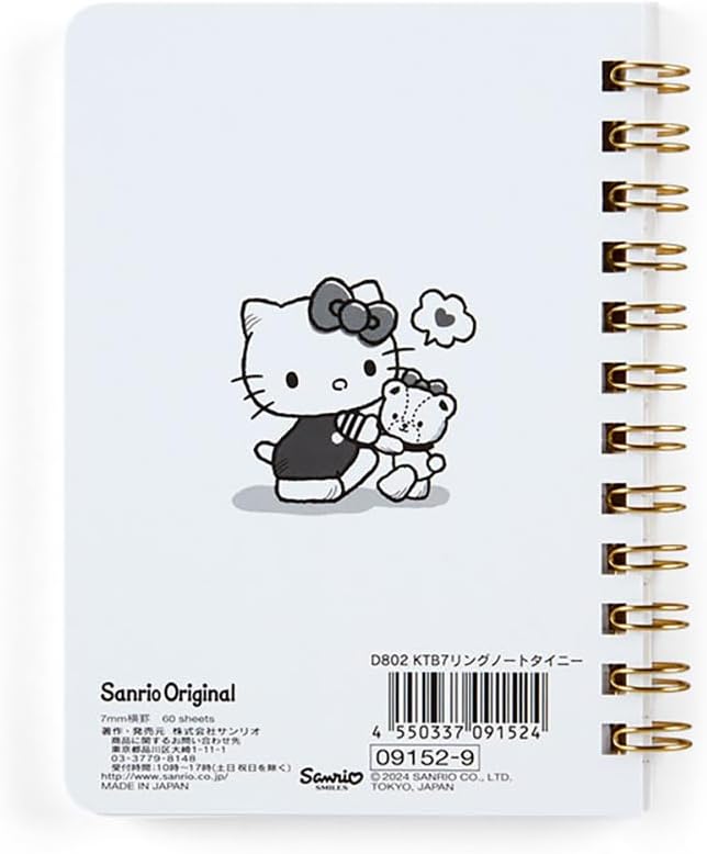 Sanrio 091529 B7 Ring Notebook, Hello Kitty, Hello Kitty, 5.0 x 3.9 x 0.6 inches (12.8 x 10 x 1.5 cm), Character