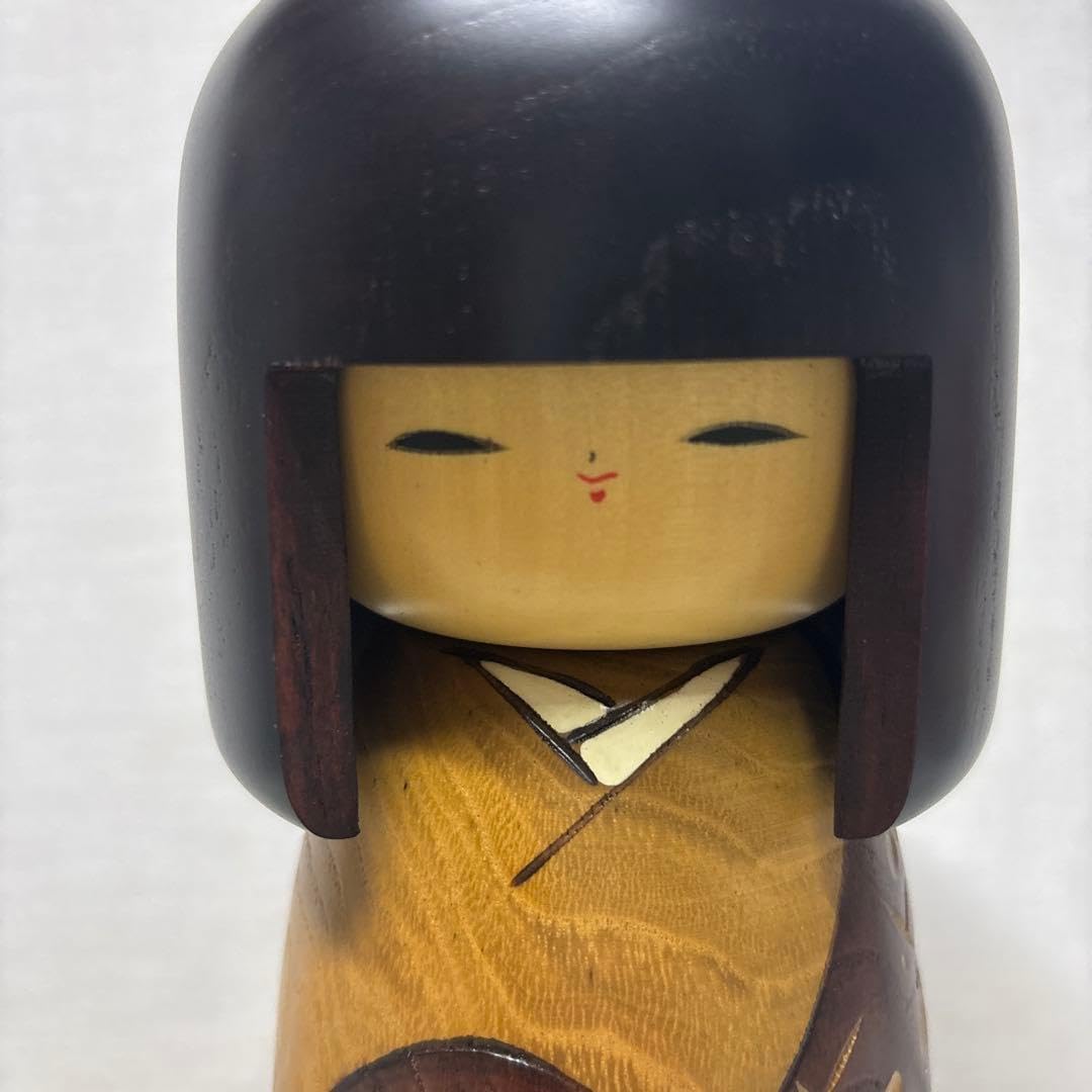 象嵌こけし 幸卯三郎こけし 創作こけし 高さ21cm 伝統工芸品