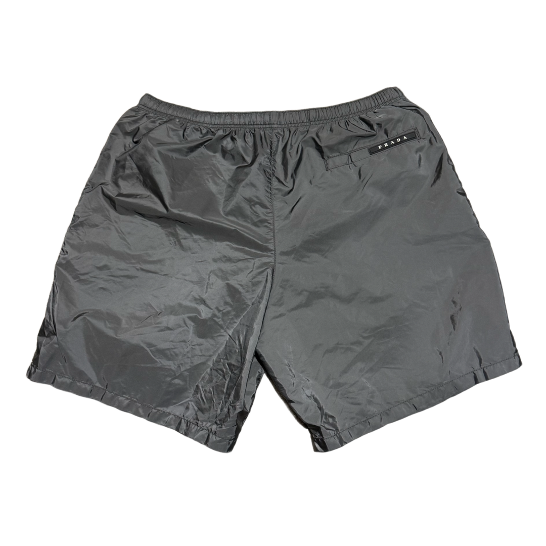 PRADA 'GREY' SWIM SHORTS
