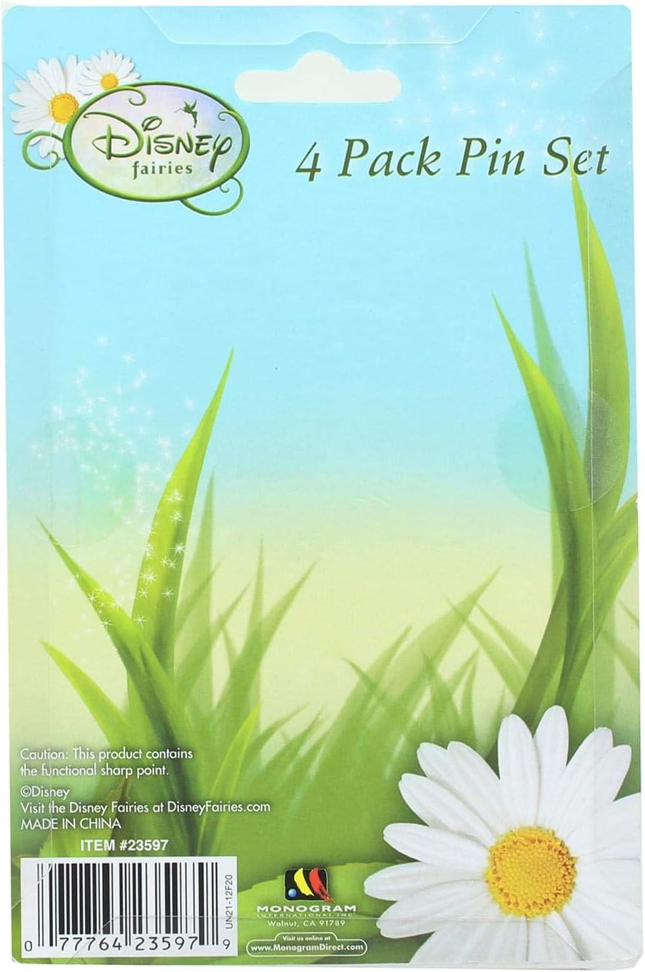 Disney Tinker Bell - Juego de 4 pines coleccionables de 1.25 pulgadas