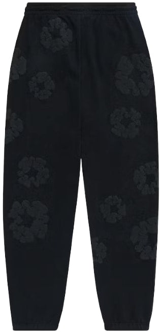 DENIM TEARS COTTON WREATH SWEATPANTS BLACK MONOCHROME
