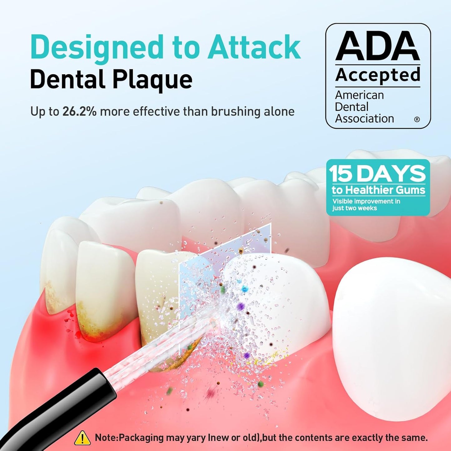 COSLUS ADA Accepted Water Dental Flosser Teeth Pick C20: Portable Cordless Oral Irrigator 300ML Rechargeable Travel Irrigation Cleaner IPX7 Waterproof Electric Flossing Machine, Professional Set Black