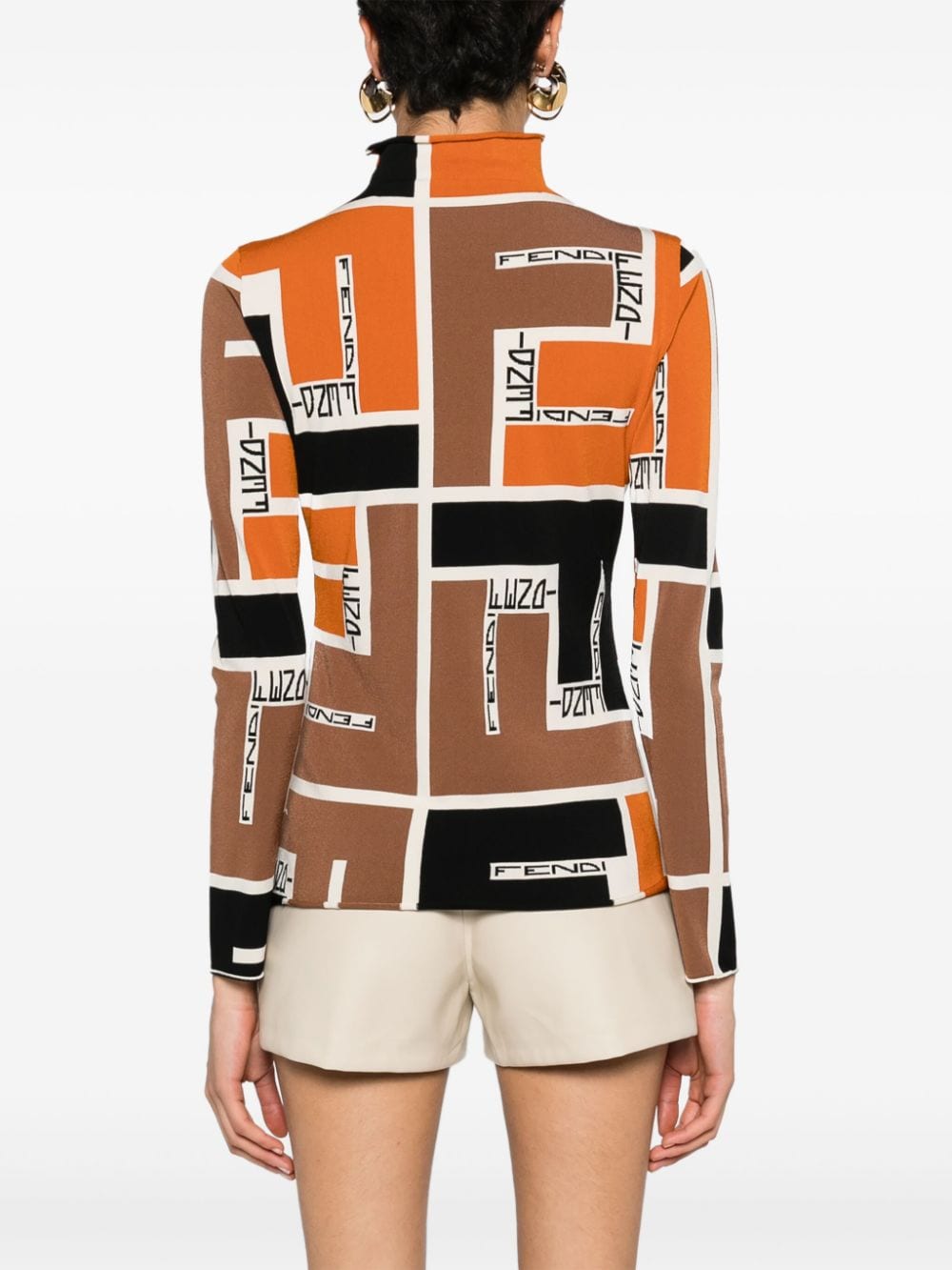 Fendi フェンディプリントハイネックトップ - Image 2