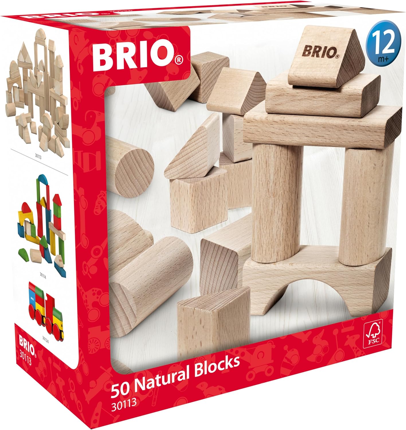 Brio Wooden Block Set, 50-Piece